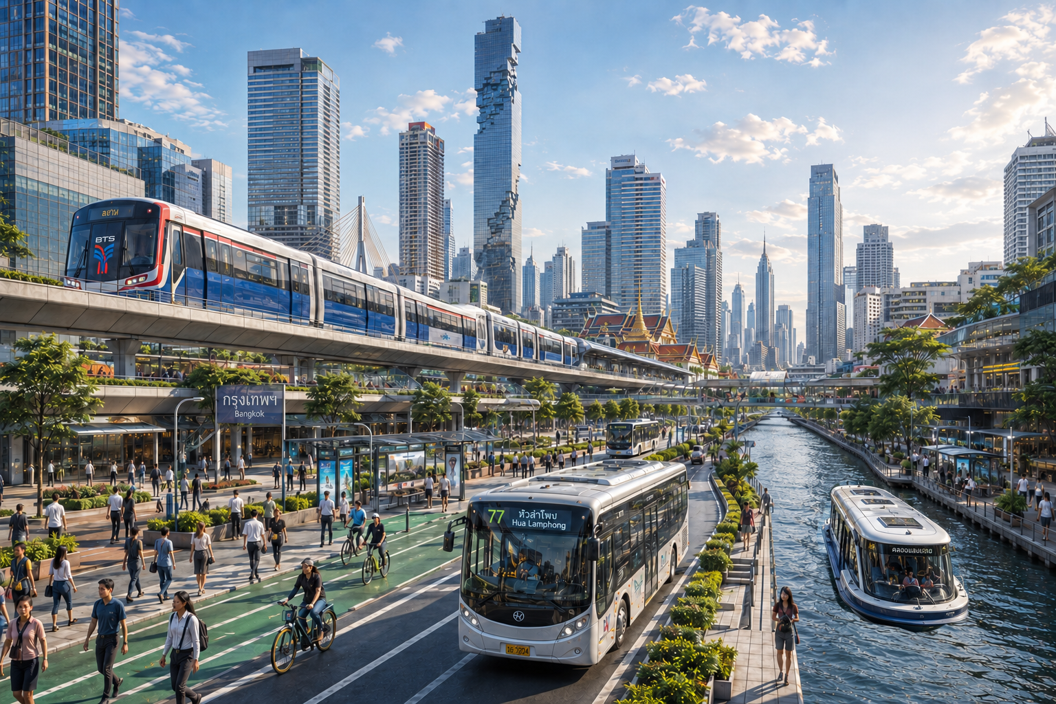 Bangkok Smart Mobility Illustration